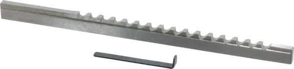 Value Collection - 5/32" Keyway Width, Style B, Keyway Broach - High Speed Steel, Bright Finish, 3/16" Broach Body Width, 19/64" to 1-11/16" LOC, 6-3/4" OAL - All Tool & Supply