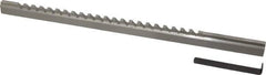 Value Collection - 3/16" Keyway Width, Style C, Keyway Broach - High Speed Steel, Bright Finish, 3/8" Broach Body Width, 25/64" to 2-1/2" LOC, 11-3/4" OAL - All Tool & Supply