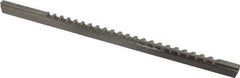 Value Collection - 1/4" Keyway Width, Style C, Keyway Broach - High Speed Steel, Bright Finish, 3/8" Broach Body Width, 25/64" to 2-1/2" LOC, 11-3/4" OAL - All Tool & Supply