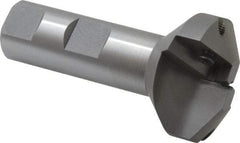 Everede Tool - 60° Lead Angle, 1.458" Max Cut Diam, 1/2" Min Cut Diam, 0.277" Max Depth of Cut, Indexable Chamfer and Angle End Mill - 2 Inserts, APLT 347 Insert Style, 3" Overall Length, Straight Shank, 120° Included Angle - All Tool & Supply