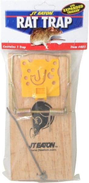 J.T. Eaton - Snap Trap for Use on Rats - 3/8 Inch Long x 4-3/8 Inch Wide x 9-1/2 Inch High, Wood - All Tool & Supply