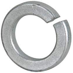 Value Collection - 1-3/8", 1.379" ID, 0.344" Thick Split Lock Washer - Grade 2 Steel, Zinc-Plated Finish, 1.379" Min ID, 1.408" Max ID, 2.219" Max OD - All Tool & Supply