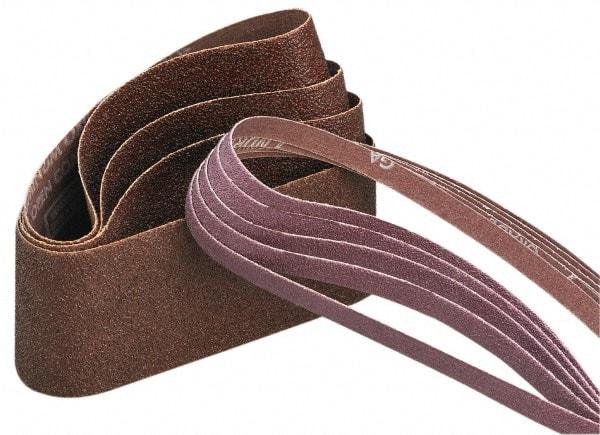 Norton - 1/4" Wide x 18" OAL, 80 Grit, Aluminum Oxide Abrasive Belt - Aluminum Oxide, Medium, Coated - All Tool & Supply