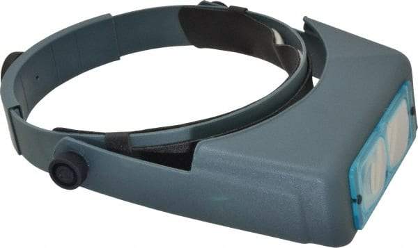 Made in USA - 2.75x Magnification, Optical Glass, Rectangular Magnifier - Headband Mount, 6 Inch Focal Distance - All Tool & Supply