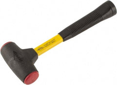 NUPLA - 16 oz Head 1-5/8" Face Diam Urethane Dead Blow Hammer - 12-1/2" OAL, Fiberglass Handle - All Tool & Supply