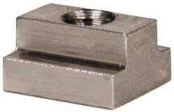 Gibraltar - 5/16-18 Blind Tapped T Slot Nut - 3/8" Slot Width, 5/8 x 7/32" Base Width x Height, 3/4 x 13/32" OAL x Height - All Tool & Supply