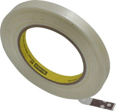 3M - 1/2" x 60 Yd Clear Rubber Adhesive Packaging Tape - Polypropylene Film Backing, 6 mil Thick, 170 Lb Tensile Strength, Series 897 - All Tool & Supply