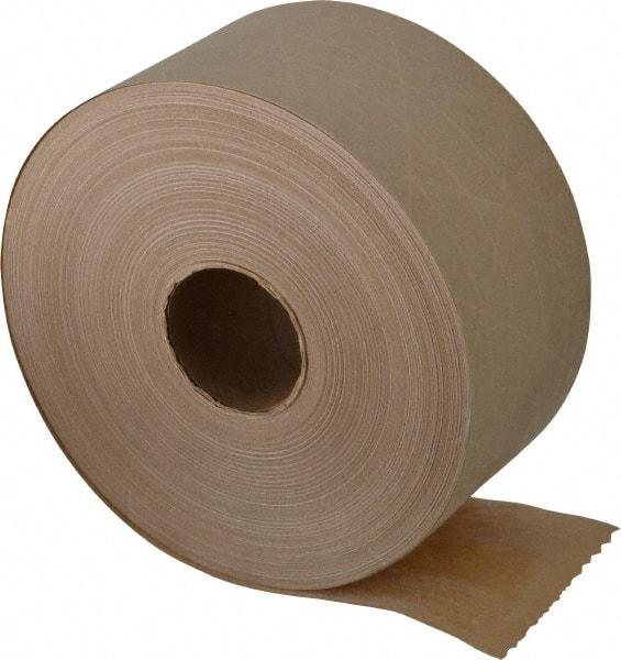 Made in USA - 3" x 375' White Water Activated Adhesive Sealing Tape - Paper Backing, 6 mil Thick, 60 Lb Tensile Strength, Series SPIN3 - All Tool & Supply