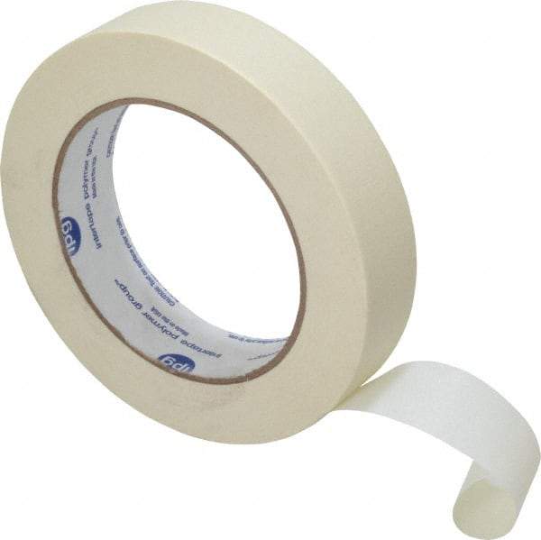 Intertape - 1" Wide x 60 Yd Long White Paper Masking Tape - Series PG500, 5 mil Thick, 21 In/Lb Tensile Strength - All Tool & Supply