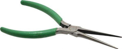 Xcelite - 6" OAL, 2-5/16" Jaw Length x 15/32" Jaw Width, Long Nose Needle Nose Pliers - Smooth Jaw, Standard Head, ESD Cushion Handles, with Spring - All Tool & Supply