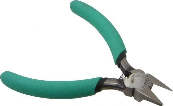 Xcelite - 4" OAL, 20 AWG Capacity, Full-Flush Diagonal Cutter - 5/8" Jaw Length x 37/64" Jaw Width, Relieved Tapered Head, ESD Cushion Handle - All Tool & Supply