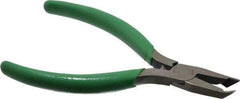 Xcelite - 4-1/2" OAL, Flush End Cutting Pliers - 29/32" Jaw Length x 1/2" Jaw Width, Angled Tip Head, ESD Cushion Handle - All Tool & Supply