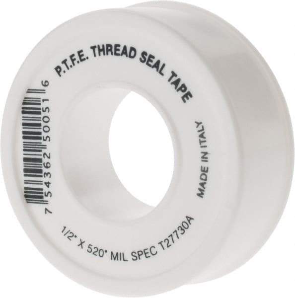 Value Collection - 1/2" Wide x 520" Long General Purpose Pipe Repair Tape - -450 to 550°F, White - All Tool & Supply