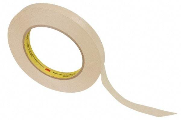 3M - 1/2" Wide x 60 Yd Long Tan Paper Masking Tape - Series 232, 6.3 mil Thick, 27 In/Lb Tensile Strength - All Tool & Supply