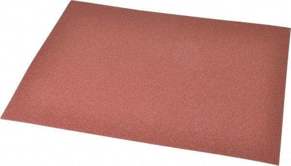 Made in USA - 80 Grit, Aluminum Oxide Adhesive Backed Sanding Sheets - Cloth, 9" x 11", Medium Grade, J Weighted Backing - All Tool & Supply