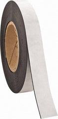 Made in USA - 50' Long x 1" Wide Flexible Magnetic Strip - 4 Lb Max Pull Force, Adhesive Back, Black - All Tool & Supply