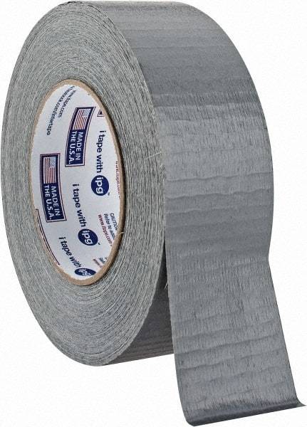 Intertape - 2" x 55m Silver Duct Tape - 8 mil, Rubber Adhesive, Polyethylene Film Backing, 18 Lb/ln Tensile Strength, Series AC15 - All Tool & Supply