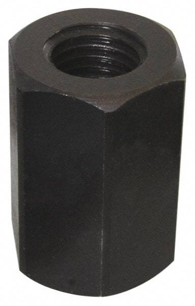 Value Collection - 3/4-10 UNC, 1-7/8" OAL Steel Standard Coupling Nut - Black Oxide Coated, 1-1/4" Width Across Flats - All Tool & Supply