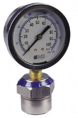 Value Collection - 2,000 Max psi, 2-1/2 Inch Dial Diameter, Stainless Steel Pressure Gauge Guard and Isolator - 2.5% Accuracy, 18-8 Material Grade - All Tool & Supply