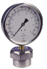 Value Collection - 200 Max psi, 4 Inch Dial Diameter, Stainless Steel Pressure Gauge Guard and Isolator - 1% Accuracy, 18-8 Material Grade - All Tool & Supply