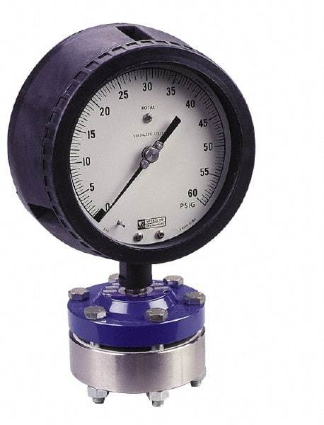 Value Collection - 160 Max psi, 4-1/2 Inch Dial Diameter, Polypropylene Pressure Gauge Guard and Isolator - 0.5% Accuracy - All Tool & Supply