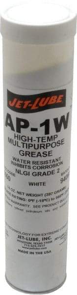 Jet-Lube - 14 oz Cartridge High Temperature Grease - White, High Temperature, 550°F Max Temp, NLGIG 2, - All Tool & Supply