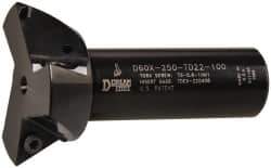 Dorian Tool - 60° Included Angle, 2-1/2 Inch Max Cutting Diameter, 3 Inserts, 1 Inch Shank Diameter, TDEX 220408-EN Insert Style, Indexable Dovetail Cutter - 3-1/2 Inch Overall Length - All Tool & Supply