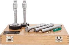 SPI - 0.8 to 1.6", Carbide, Hole Mechanical Inside Micrometer Set - 0.0002" Graduation, 6" Extension Rod Length, (2) Setting Rings Included - All Tool & Supply