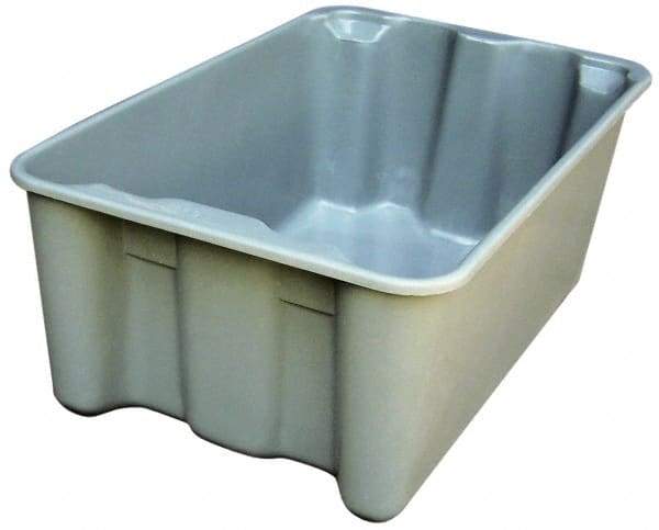 MFG Tray - 300 Lb Load Capacity Gray Fiberglass Tote Container - Stacking, Nesting, 24.3" Long x 14.8" Wide x 8" High - All Tool & Supply