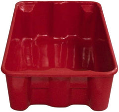 MFG Tray - 300 Lb Load Capacity Red Fiberglass Tote Container - Stacking, Nesting, 24.3" Long x 14.8" Wide x 8" High - All Tool & Supply