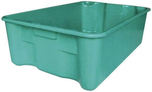 MFG Tray - 500 Lb Load Capacity Green Fiberglass Tote Container - Stacking, Nesting, 25.3" Long x 18" Wide x 10" High - All Tool & Supply