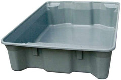 MFG Tray - 500 Lb Load Capacity Gray Fiberglass Tote Container - Stacking, Nesting, 25.3" Long x 18" Wide x 10" High - All Tool & Supply