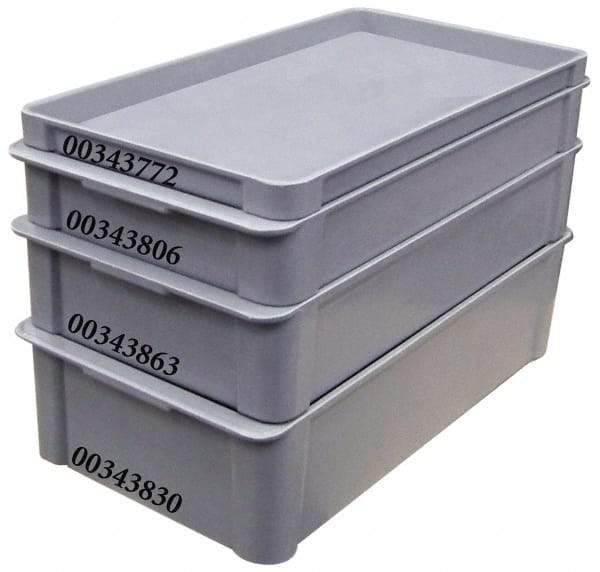 MFG Tray - 200 Lb Load Capacity Gray Fiberglass Tote Container - Stacking, 23.4" Long x 12" Wide x 3.1" High - All Tool & Supply