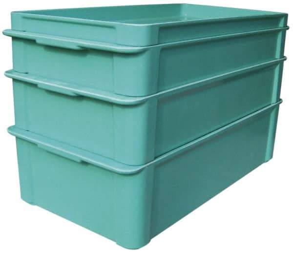 MFG Tray - 300 Lb Load Capacity Green Fiberglass Tote Container - Stacking, 23.4" Long x 12" Wide x 6" High - All Tool & Supply