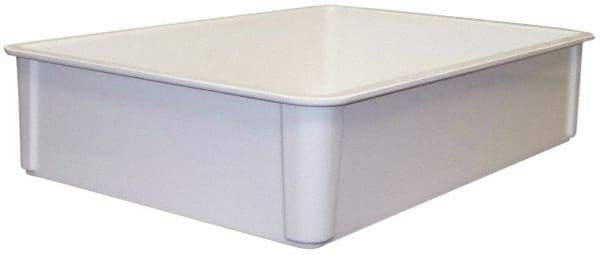 MFG Tray - 400 Lb Load Capacity White Fiberglass Tote Container - Stacking, 25.8" Long x 17.8" Wide x 6" High - All Tool & Supply