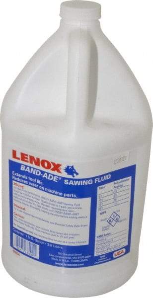 Lenox - Band-Ade, 1 Gal Bottle Sawing Fluid - Semisynthetic, For Cutting, Machining - All Tool & Supply