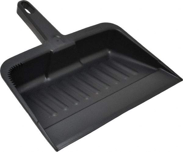 Rubbermaid - 12-1/4" Wide x 2-5/8" High, Handheld Dustpan - Plastic Body, 5" Plastic Handle, Black - All Tool & Supply