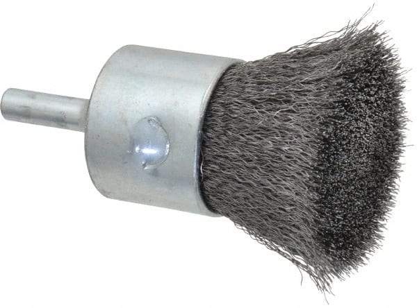 Anderson - 1" Brush Diam, Crimped, End Brush - 1/4" Diam Shank, 22,000 Max RPM - All Tool & Supply