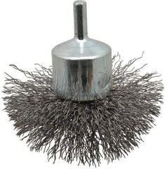 Anderson - 3" Brush Diam, Crimped, Flared End Brush - 1/4" Diam Shank, 16,000 Max RPM - All Tool & Supply