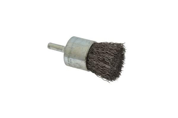 Anderson - 1" Brush Diam, Crimped, End Brush - 1/4" Diam Shank, 22,000 Max RPM - All Tool & Supply