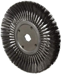 Anderson - 12" OD, 1-1/4" Arbor Hole, Knotted Steel Wheel Brush - 3/4" Face Width, 3-1/8" Trim Length, 0.014" Filament Diam, 3,600 RPM - All Tool & Supply