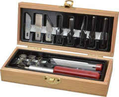 Excel - Woodworking Set - 13 Pieces, Includes Wooden Boxed Knife Set 1 Knife, 14 Blades - All Tool & Supply