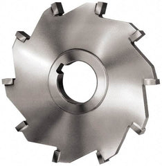 Made in USA - 4" Diam x 3/8" Width of Cut, 8 Teeth, Carbide Tipped Side Milling Cutter - Straight Teeth, Uncoated - All Tool & Supply