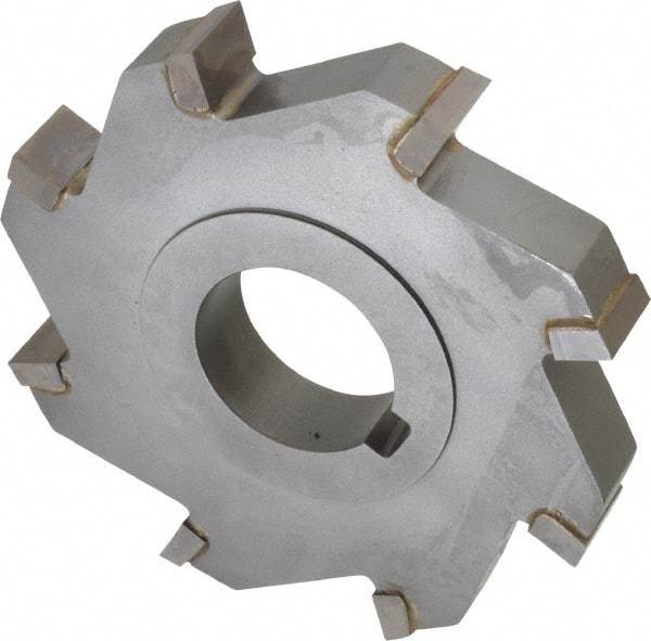 Made in USA - 4" Diam x 5/8" Width of Cut, 8 Teeth, Carbide Tipped Side Milling Cutter - Straight Teeth, Uncoated - All Tool & Supply