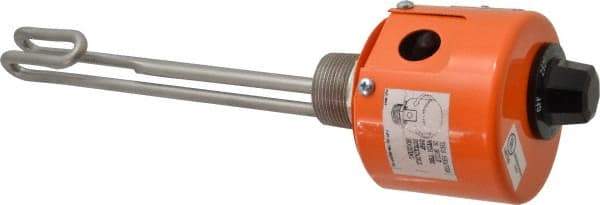 Value Collection - 1 Element, 9.06" Immersion Length, Standard Housing, Stainless Steel Pipe Plug Immersion Heater - 1 Phase, 240 Volt, 1,500 Watt, 68 Watts/Sq In, Stainless Steel Plug - All Tool & Supply