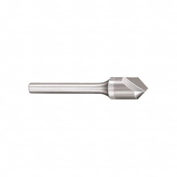 SGS - 3/8" Head Diam, 1/4" Shank Diam, 1 Flute 82° Solid Carbide Countersink - All Tool & Supply