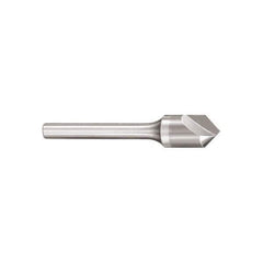 SGS - 3/4" Head Diam, 1/2" Shank Diam, 1 Flute 82° Solid Carbide Countersink - Bright Finish, 3" OAL, Single End, Straight Shank, Right Hand Cut - All Tool & Supply