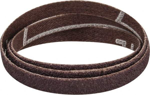 Norton - 1/4" Wide x 18" OAL, 60 Grit, Aluminum Oxide Abrasive Belt - Aluminum Oxide, Medium, Coated, Series R283 - All Tool & Supply