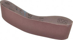 3M - 4" Wide x 36" OAL, 80 Grit, Aluminum Oxide Abrasive Belt - Aluminum Oxide, Medium, Coated, X Weighted Cloth Backing, Series 340D - All Tool & Supply