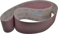 3M - 4" Wide x 80" OAL, 60 Grit, Aluminum Oxide Abrasive Belt - Aluminum Oxide, Medium, Coated, X Weighted Cloth Backing, Series 341D - All Tool & Supply